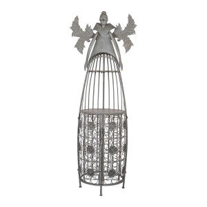 Suport sticle vin Inger metal gri 79x62x207 cm