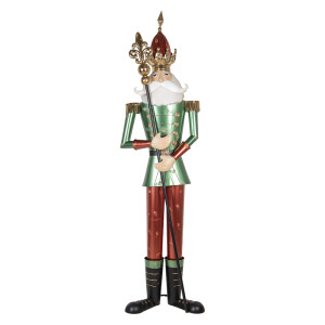 Figurina Mos Craciun metal multicolor 64x48x235 cm