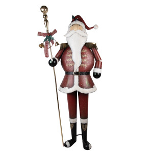 Figurina Mos Craciun metal multicolor 82x36x205 cm