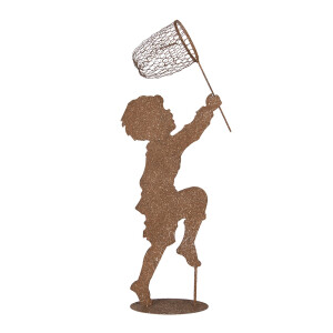 Figurina Baietel metal maro 33x13x88 cm