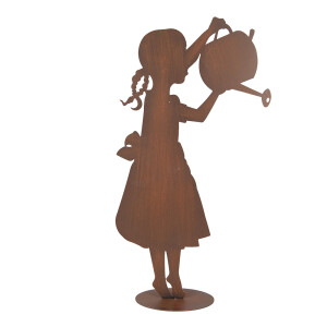 Figurina Fetita metal maro 36x12x62 cm