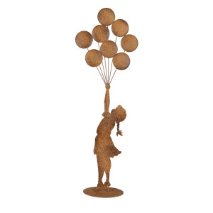 Figurina Fetita metal maro 27x12x80 cm
