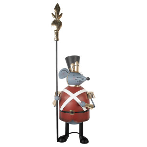 Figurina Craciun Soricel metal multicolor 35x27x109 cm