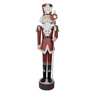 Figurina Mos Craciun metal multicolor 56x39x202 cm