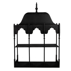 Raft perete metal negru 102x25x157 cm