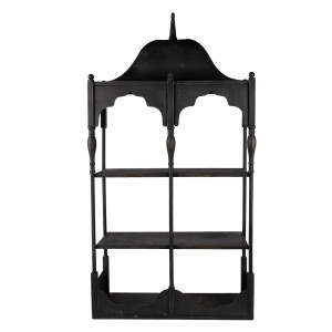 Raft perete metal negru 55x19x109 cm