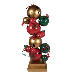 Decoratiune Craciun Globuri metal multicolor 73x56x185 cm