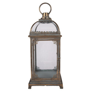 Felinar metal maro cupru 23x23x58 cm