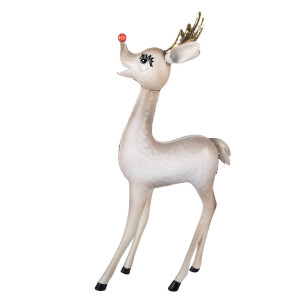 Figurina Ren metal multicolor cu led 28x10x55 cm