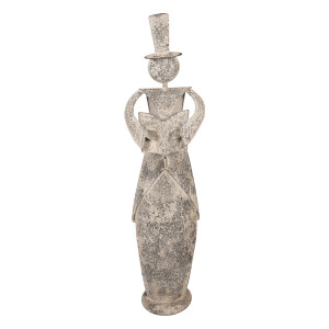 Figurina Inger metal gri vintage 27x20x107 cm