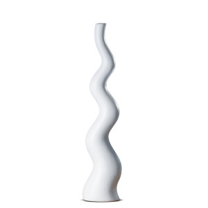 Vaza flori ceramica alba Polka  15 x 13 x 66,5 xm