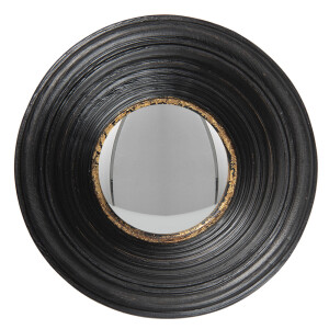 Set 2 oglinzi perete poliuretan negru auriu 19x7 cm