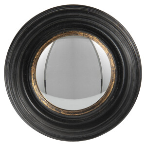 Set 2 oglinzi perete poliuretan negru auriu 16x4 cm