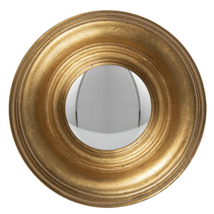 Set 2 oglinzi perete lemn auriu 21x4 cm