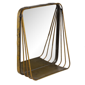 Oglinda perete metal maro 26x11x32 cm 