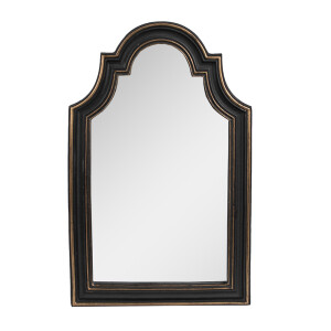 Oglinda perete polirasina neagra aurie 15x2x24 cm