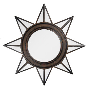 Oglinda perete polirasina maro Ø 13x2 cm