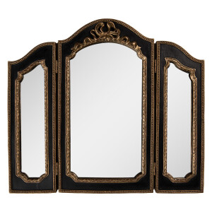 Oglinda masa polirasina neagra aurie 38x2x34 cm