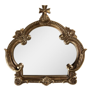 Oglinda perete polirasina aurie 30x3x30 cm