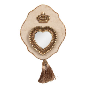 Oglinda perete aurie bej 19x3x22 cm