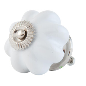 Buton mobila ceramica alba 4 cm