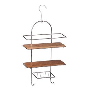 Raft suspendabil 2 polite metal bambus 25 x 11 x 40,5 cm