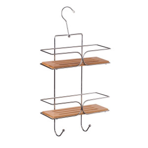 Raft suspendabil 2 polite metal bambus 26 x 11,5 x 34 cm
