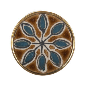 Buton mobilier fier ceramica multicolor 4x2 cm