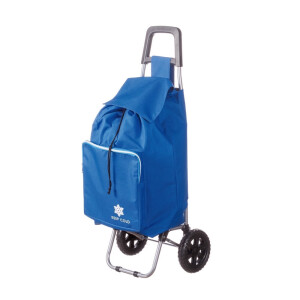 Carucior cumparaturi, cu roti, albastru 38 x 36 x 96,5 cm