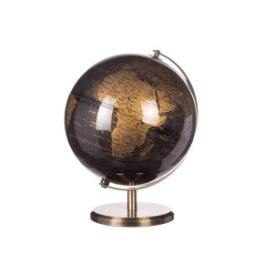 Glob Pamantesc decorativ auriu negru 28 x 34 cm
