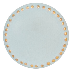Set 4 butoni mobilier ceramica albastra aurie 4x3 cm