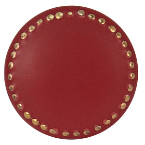 Buton mobilier ceramica rosie aurie 4x3 cm
