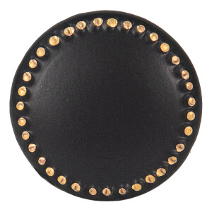 Set 4 butoni mobilier ceramica neagra aurie 4x3 cm