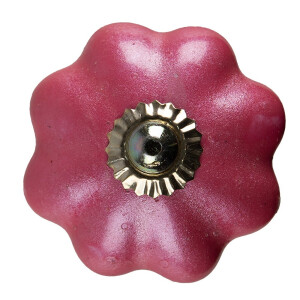 Set 4 butoni mobilier ceramica roz 4x4 cm
