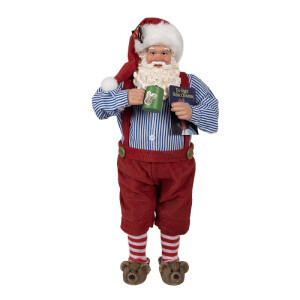 Figurina Mos Craciun Xmas multicolor 16x8x28 cm