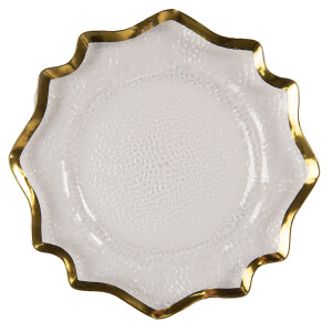 Farfurie melamina transparenta aurie 33x1 cm