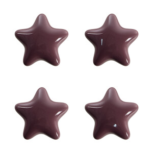 Set 4 butoni mobilier ceramica violet Stelute 4x3/6 cm