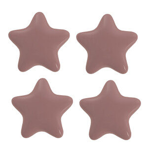 Set 4 butoni mobilier ceramica roz Stelute 4x3/6 cm