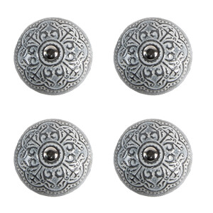 Set 4 butoni mobilier ceramica gri Ø 4x3/6 cm
