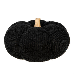 Dovleac decorativ textil negru lemn natur 25x16 cm