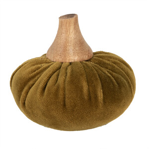 Dovleac decorativ textil verde lemn natur GR 9x8 cm