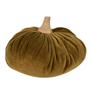 Dovleac decorativ lemn natur textil verde 20x14 cm