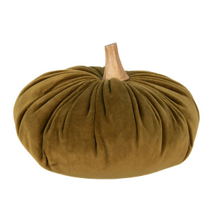 Dovleac decorativ lemn natur textil verde 25x16 cm