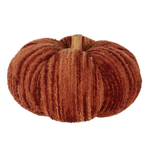 Dovleac decorativ lemn natur textil portocaliu 25x16 cm
