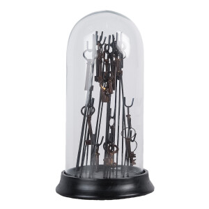 Decoratiune Chei polirasina metal sticla 18x36 cm