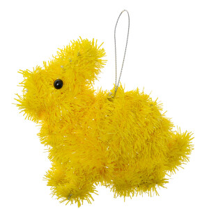 Figurina Iepuras Paste galben 11x5x14 cm