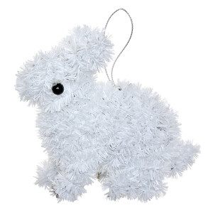 Figurina Iepuras Paste alb 11x5x14 cm