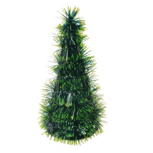 Brad Craciun plastic verde 12x25 cm