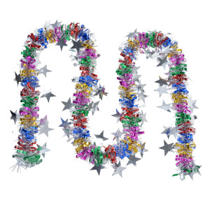 Ghirlanda Craciun plastic multicolor 200 cm