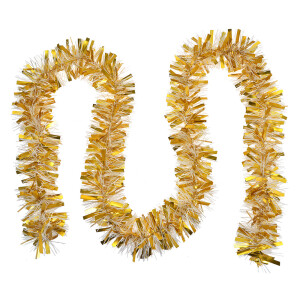Ghirlanda Craciun beteala aurie alba 200 cm